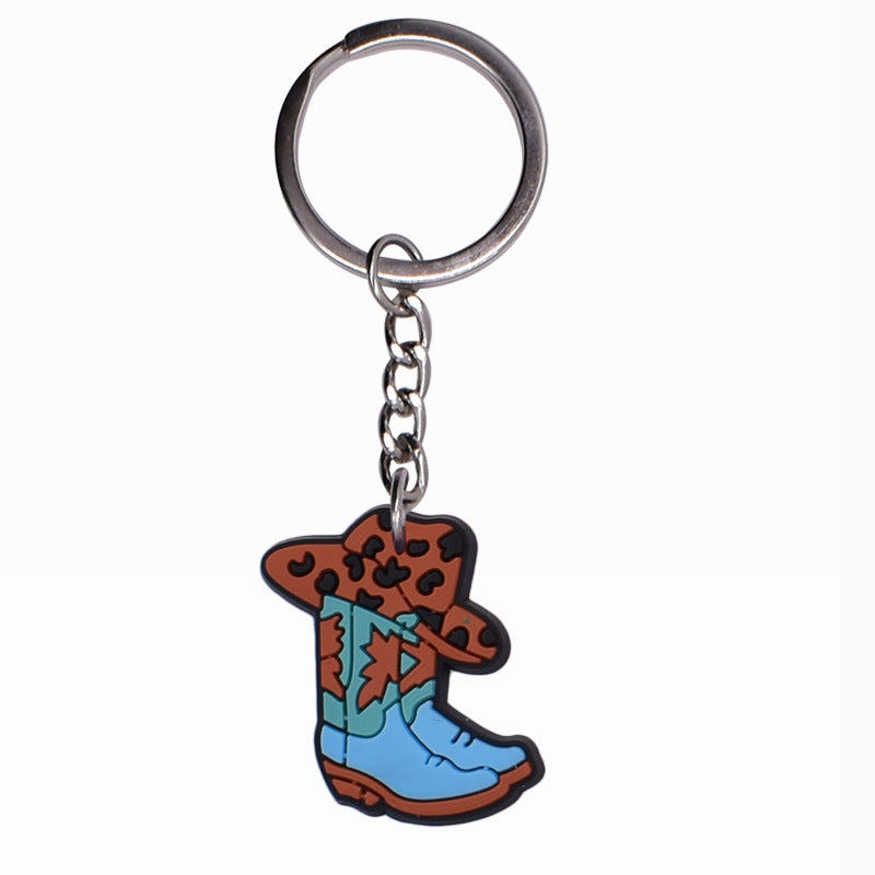 Wholesale 20pcs/pack Cowgirl PVC Soft Cartoon Keychain